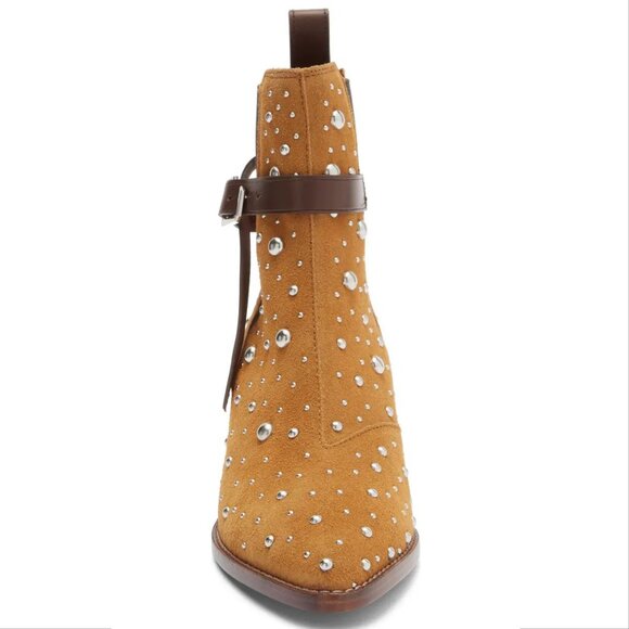 ZADIG & VOLTAIRE Tyler Cecilia Dream Stud Boots EU 41 11 Folk Suede Western NEW - Picture 3 of 15